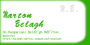 marton belagh business card